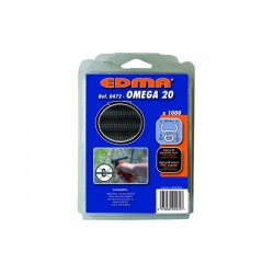 AGRAFES OMEGA 20 - Galva plastifié noir - 1000