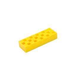 Cales crantées terrasse bois 150 x 45 x 25 mm jaunes - 6 pièces