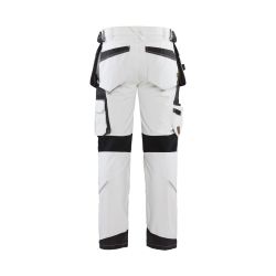 Pantalon peintre stretch 4D Blanc/Gris foncé 46
