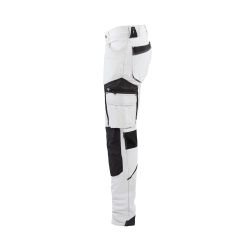Pantalon peintre stretch 4D Blanc/Gris foncé 44L