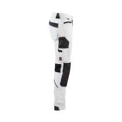 Pantalon peintre stretch 4D Blanc/Gris foncé 44L