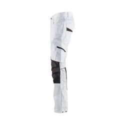 Pantalon Peintre +stretch Blanc/Gris foncé 46