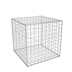Gabion cage ( 100 cm x 100 cm x 100 cm ) - Maille : Carré 10 cm x 10 cm - Fixation : Spirales - Ø de fil : 4.5 mm