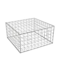 Gabion cage ( 100 cm x 100 cm x 50 cm ) - Maille : Carré 10 cm X 10 cm - Fixation : Agrafes - Ø de fil : 4.5 mm