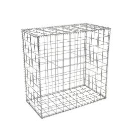 Gabion cage ( 100 cm x 50 cm x  100 cm ) - Maille : Carré 10 cm X 10 cm - Fixation : Agrafes - Ø de fil : 4.5 mm