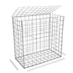 Gabion cage ( 100 cm x 50 cm x  100 cm ) - Maille : Carré 10 cm X 10 cm - Fixation : Agrafes - Ø de fil : 4.5 mm