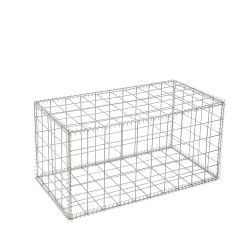 Gabion cage ( 100 cm x 50 cm x  50 cm ) - Maille : Carré 10 cm x 10 cm - Fixation : Spirales - Ø de fil : 4.5 mm