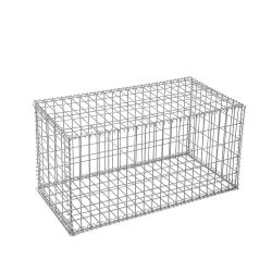 Gabion cage ( 100 cm x 50 cm x  50 cm ) - Maille : Rectangulaire 5 cm x 10 cm - Fixation : Spirales - Ø de fil : 4.5 mm