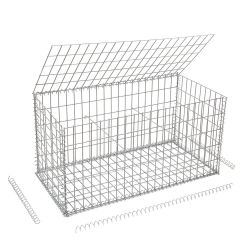 Gabion cage ( 100 cm x 50 cm x  50 cm ) - Maille : Rectangulaire 5 cm x 10 cm - Fixation : Spirales - Ø de fil : 4.5 mm