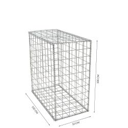 Gabion cage ( 50 cm x 100 cm x  100 cm ) - Maille : Carré 10 cm x 10 cm - Fixation : Spirales - Ø de fil : 4.5 mm