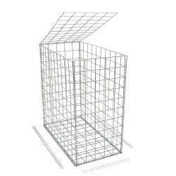 Gabion cage ( 50 cm x 100 cm x  100 cm ) - Maille : Carré 10 cm X 10 cm - Fixation : Agrafes - Ø de fil : 4.5 mm