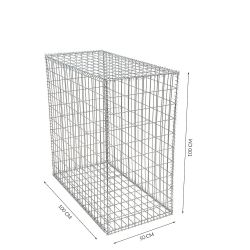Gabion cage ( 50 cm x 100 cm x  100 cm ) - Maille : Rectangulaire 5 cm x 10 cm - Fixation : Agrafes - Ø de fil : 4.5 mm