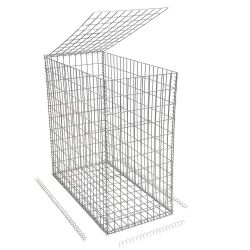 Gabion cage ( 50 cm x 100 cm x  100 cm ) - Maille : Rectangulaire 5 cm x 10 cm - Fixation : Spirales - Ø de fil : 4.5 mm