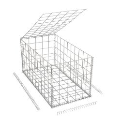 Gabion cage ( 50 cm x 100 cm x 50 cm ) - Maille : Carré 10 cm x 10 cm - Fixation : Spirales - Ø de fil : 4.5 mm