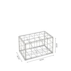 Gabion cage ( 50 cm x 30 cm x 30 cm ) - Maille : Carré 10 cm X 10 cm - Fixation : Agrafes - Ø de fil : 4 mm
