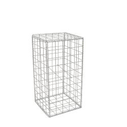 Gabion cage ( 50 cm x 50 cm x  100 cm ) - Maille : Carré 10 cm X 10 cm - Fixation : Agrafes - Ø de fil : 4.5 mm