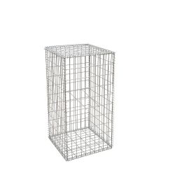 Gabion cage ( 50 cm x 50 cm x  100 cm ) - Maille : Rectangulaire 5 cm x 10 cm - Fixation : Spirales - Ø de fil : 4.5 mm