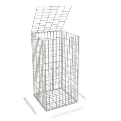 Gabion cage ( 50 cm x 50 cm x  100 cm ) - Maille : Rectangulaire 5 cm x 10 cm - Fixation : Agrafes - Ø de fil : 4.5 mm