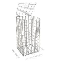 Gabion cage ( 50 cm x 50 cm x  100 cm ) - Maille : Rectangulaire 5 cm x 10 cm - Fixation : Spirales - Ø de fil : 4.5 mm