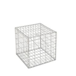 Gabion cage ( 50 cm x 50 cm x 50 cm ) - Maille : Rectangulaire 5 cm x 10 cm - Fixation : Agrafes - Ø de fil : 4.5 mm
