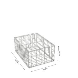 Gabion cage ( 50 cm x 70 cm x  30 cm ) - Maille : Rectangulaire 5 cm x 10 cm - Fixation : Agrafes
