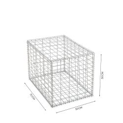 Gabion cage ( 50 cm x 70 cm x  50 cm ) - Maille : Rectangulaire 5 cm x 10 cm - Fixation : Agrafes - Ø de fil : 4.5 mm