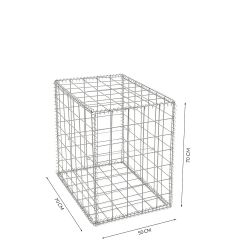 Gabion cage ( 50 cm x 70 cm x  70 cm ) - Maille : Carré 10 cm X 10 cm - Fixation : Agrafes - Ø de fil : 4.5 mm