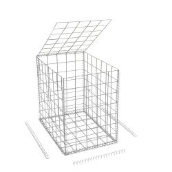 Gabion cage ( 50 cm x 70 cm x  70 cm ) - Maille : Carré 10 cm X 10 cm - Fixation : Agrafes - Ø de fil : 4 mm