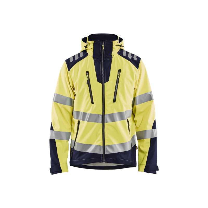 Veste softshell haute visibilité légère 6105 Projob jaune fluo