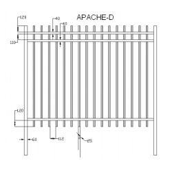 BARREAUDAGE Apache D (double lisse) - h1,75 x l2,50 m - Lisse - Vert