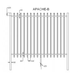 BARREAUDAGE Apache B (standard+biais)- h2 x l2,50 m - Lisse - Blanc