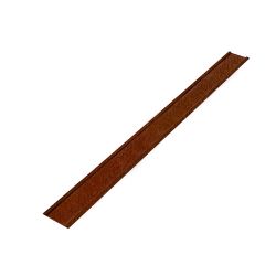 Bordure pour ligne droite 1,20 ml - acier corten de 1 mm - comprenant les piquets d'ancrage et plaque de jonction