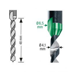 FORET ETAGE 0 DE 4,1 A 6,5 MM SPECIAL PRE-PERCAGE ET LAMBOURDE