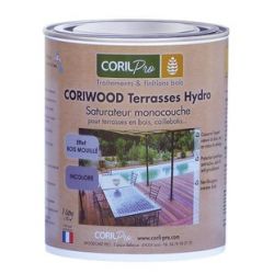 Saturateur monocouche pour terrasse bois -Incolore - CORIWOOD - Jérican 1 L