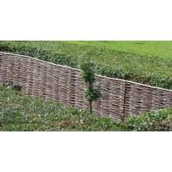 Bordure en noisetier - Hauteur : 30 cm - Largeur : 115 cm - Clôture naturelle