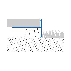Bordure Aluminium BSRpour terrasse plots - Gris anthracite - Profilitec - long 2,70 ml - hauteur 10 cm + 2 cm pour grès cérame