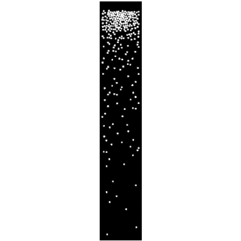 Panneau alu Noir décor vertical 1780x450