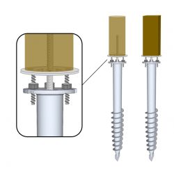 Connecteur pour poteau bois Connect tige Fileté(C41)