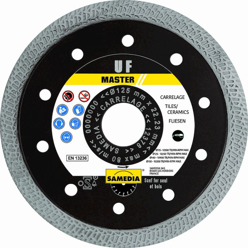 Disque diamanté pour carrelage et céramique - UF Master - 230 x 22.23 mm