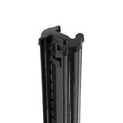 POTEAU A CLIPS GIGA NOIR - Différentes Tailles - 80x60 mm - pour panneaux GIGA - Capuchon non compris