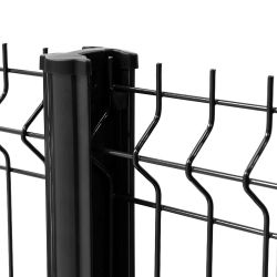 POTEAU A CLIPS GIGA NOIR - Différentes Tailles - 80x60 mm - pour panneaux GIGA - Capuchon non compris