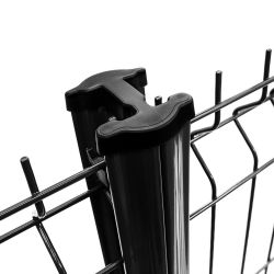 POTEAU A CLIPS GIGA NOIR - Différentes Tailles - 80x60 mm - pour panneaux GIGA - Capuchon non compris