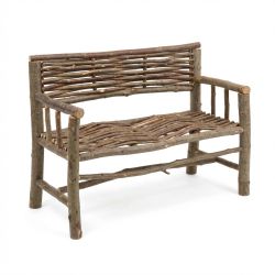 Banc en noisetier - Hauteur : 95 cm - Largeur : 57 cm - Longueur : 115 cm
